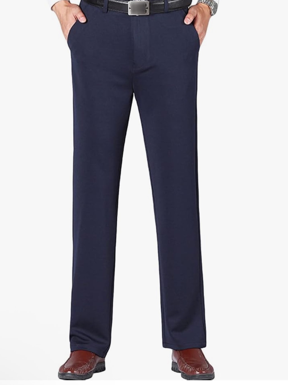 NIP Men's Navy Dress Pants - Classic Straight Fit 33W/L30